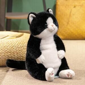 Black Cat Stuffed Animal 14 Inch Soft Plush Kitten Toy Cute Gift for Kids